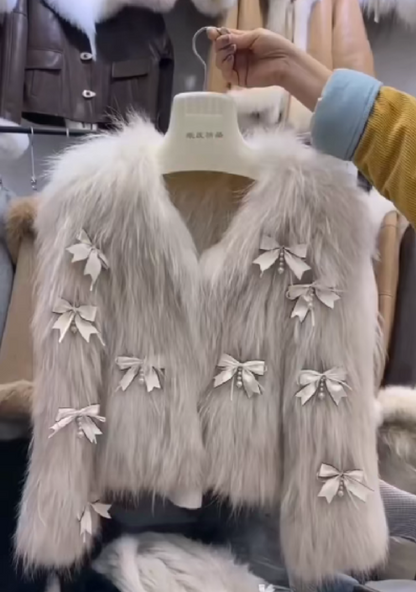 Chic faux fur jacket